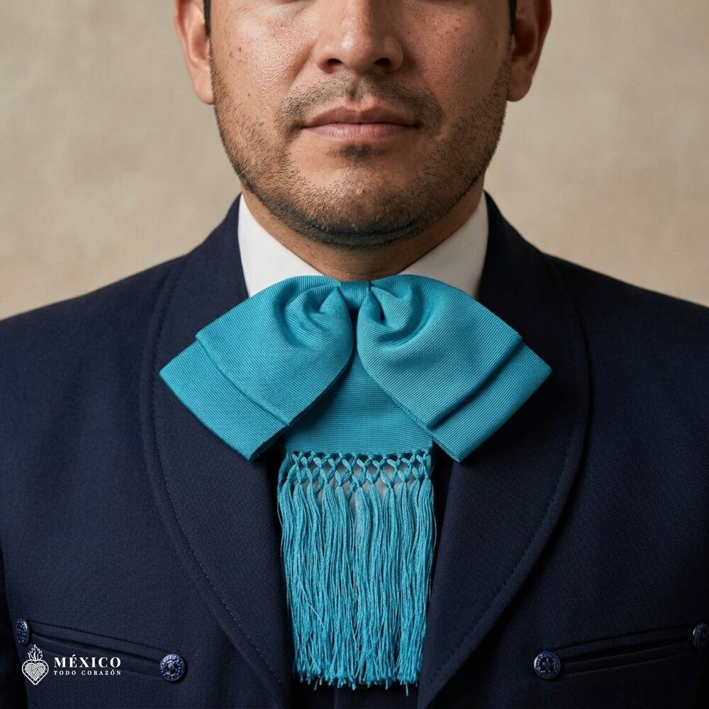 Mexican Artisela Charro Bow – Traditional Adjustable Moño with Elastic Strap